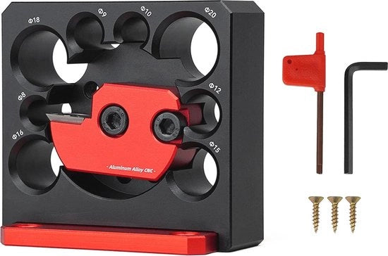 Dowel Maker Jig Trasformabile – Strumento di Lavorazione del Legno con 8 Fori per Bastoncini Sferici Perfetti