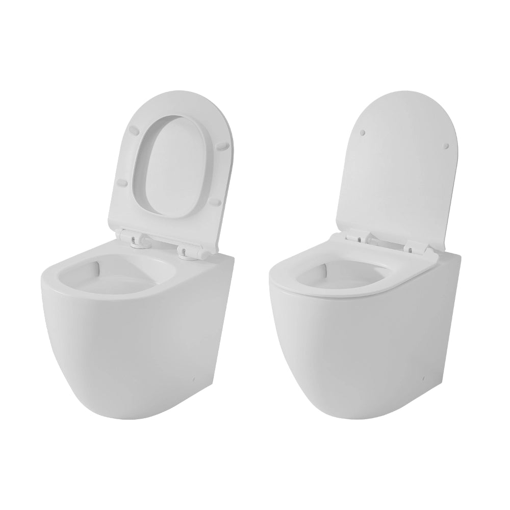 Sanitari Filomuro in ceramica bianca opaca con copriwc e scarico tornado Tokyo