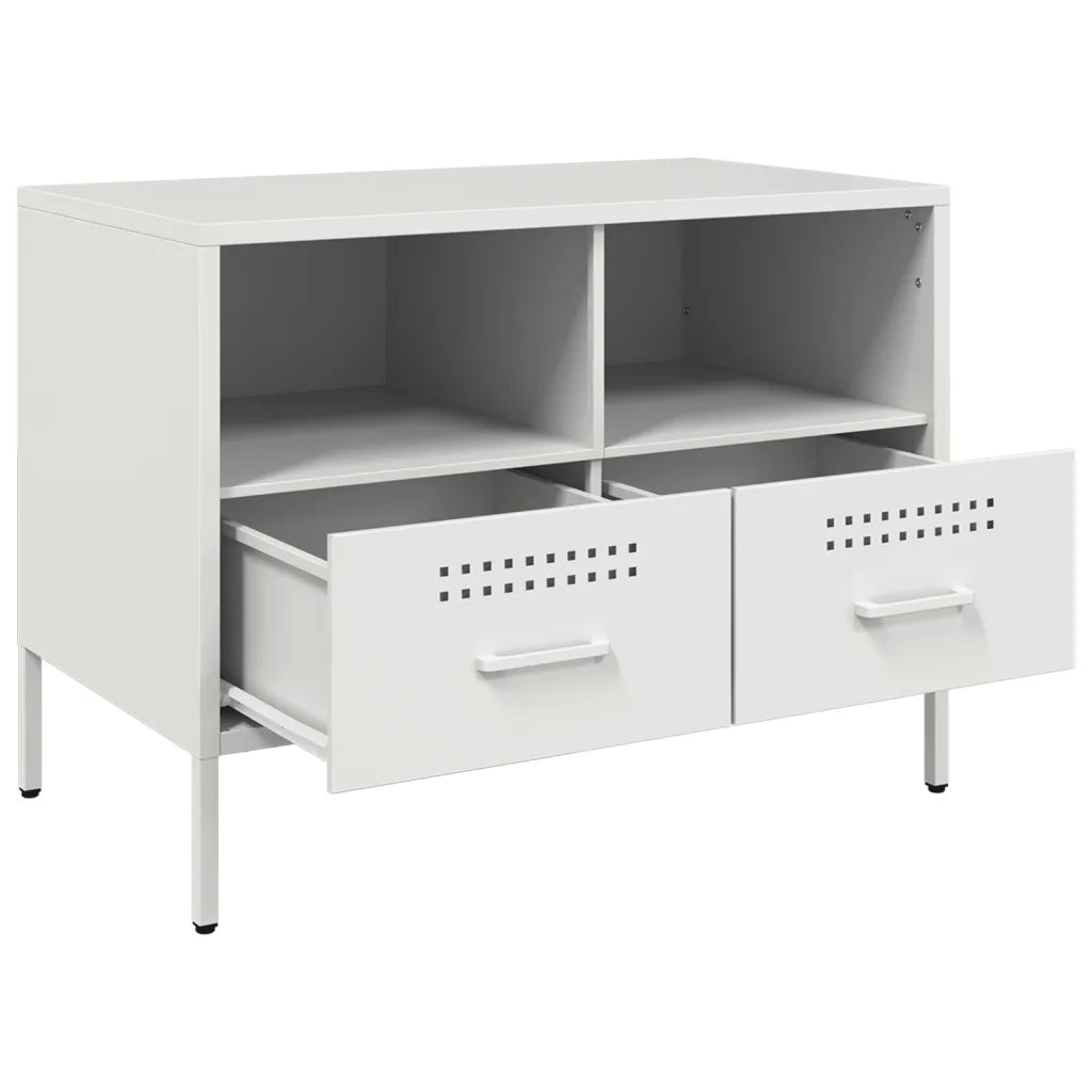 Mobile TV Bianco 68x39x50,5 cm in Acciaio