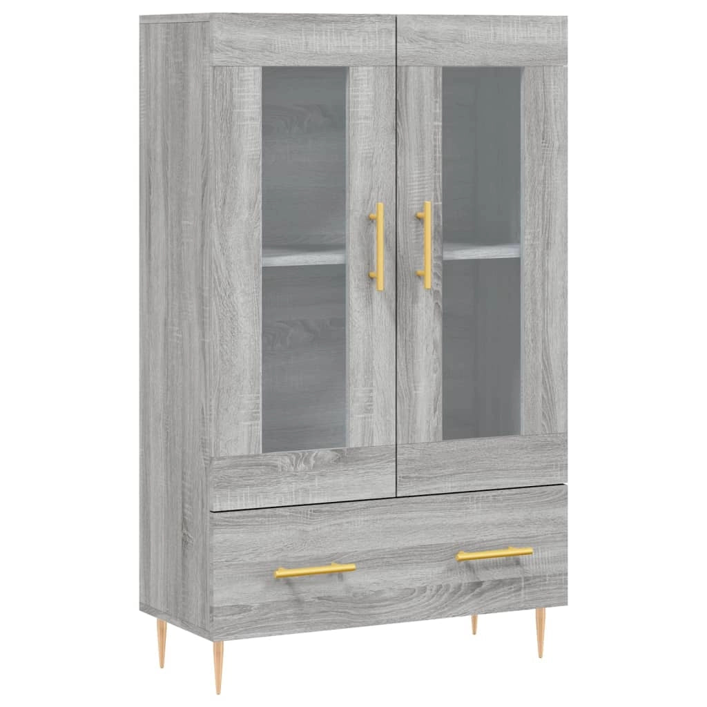 Buffet credenza cassettiera armadio mobile contenitore organizer cucina soggiorno salotto rovere Sonoma alto 69,5 x 31 x 115 cm legno ingegnerizzato grigio 02_0035394
