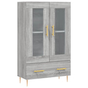 Buffet credenza cassettiera armadio mobile contenitore organizer cucina soggiorno salotto rovere Sonoma alto 69,5 x 31 x 115 cm legno ingegnerizzato grigio 02_0035394