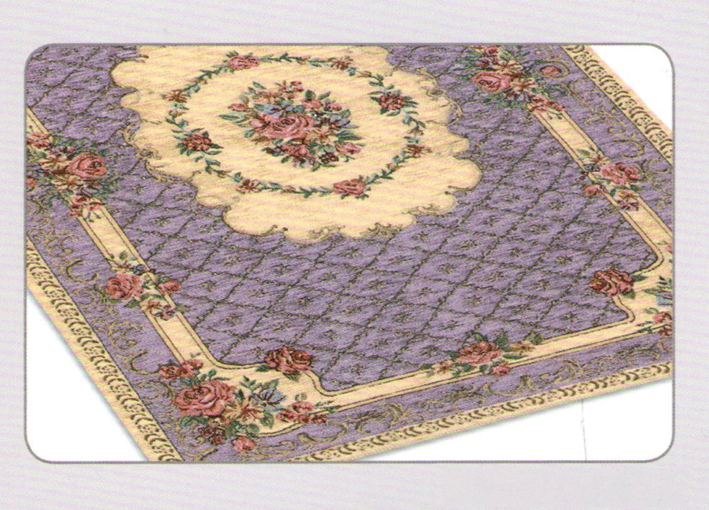 Tappeto Velour Antiscivolo Modello Bouquet By Suardi - 175x240 cm - Lilla