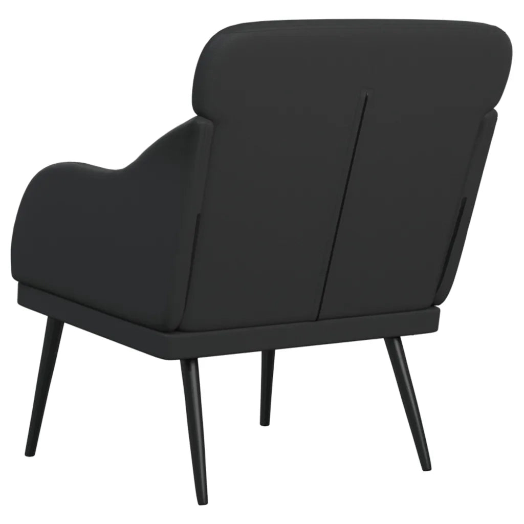 Divano Sedia-Poltrona Nera 63x76x80 cm Similpelle