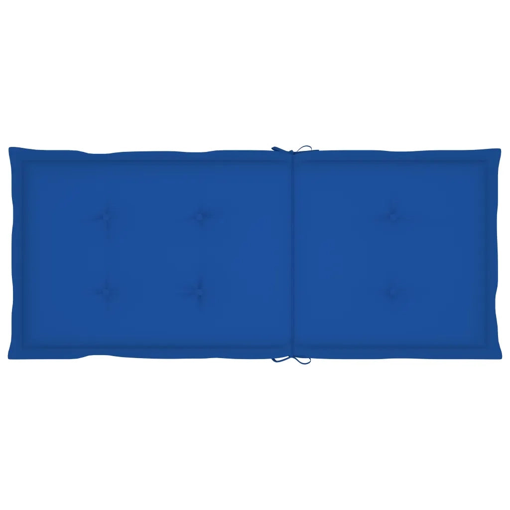 Sedie da Giardino 4 pz con Cuscini Blu Reale Massello di Teak cod mxl 7232