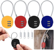 Pacchetto di 4 combinazioni a chiave, combinazioni a 3 cifre, combinazioni a chiave per valigie, combinazioni a chiave, piccoli catenacci con combinazione, resettabile senza chiave per valigie, armadi, con 4 x encoder