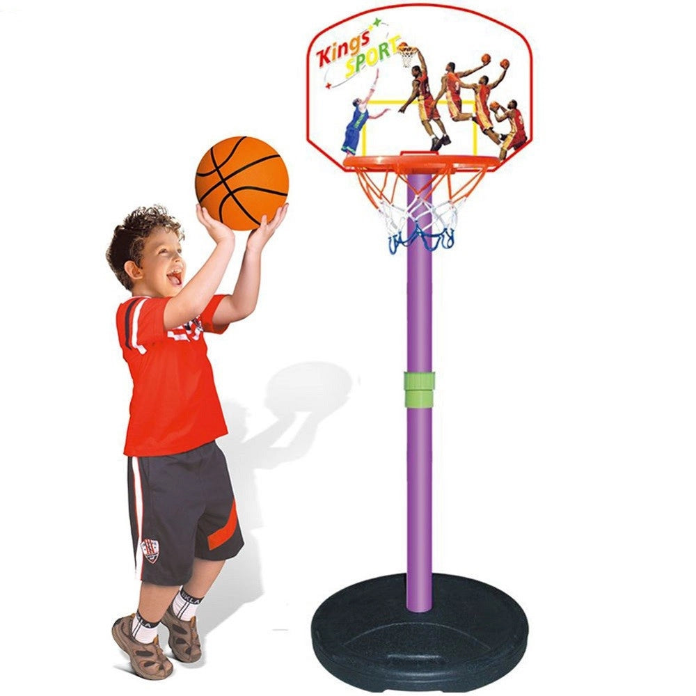 Trade Shop - Basket Canestro Piantana Per Bambini Altezza Fino 134cm Base Riempibile Plastica -