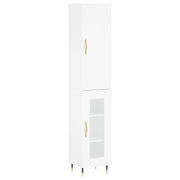 Credenza | Madia | Buffet da pranzo | Armadio da pranzo Bianca 34,5x34x180 cm in Legno Multistrato