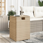 Tavolo Copri Serbatoio Propano Beige 40x40x60 cm in Polyrattan 366297