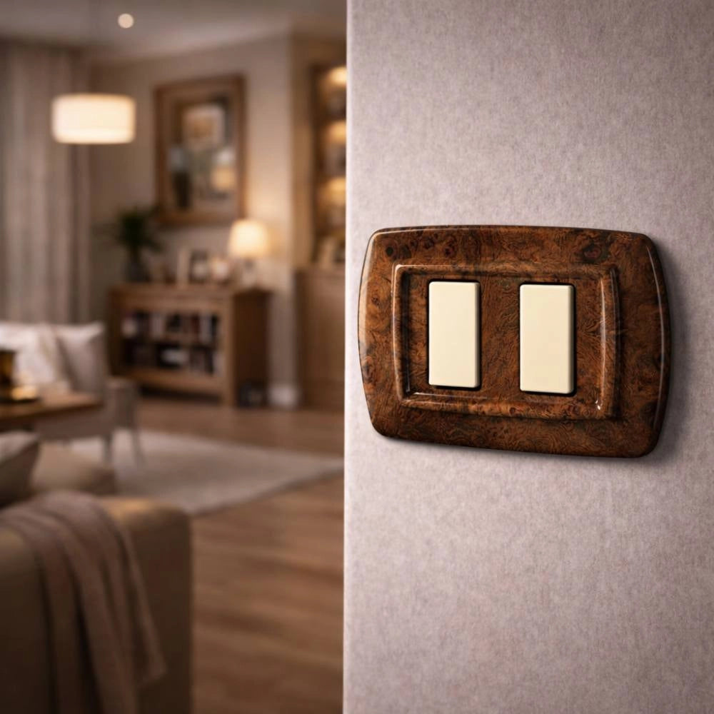 Placa elettrocanali tondò radica di varie modulazioni *** numero posti 2 posti, confezione 1