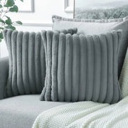 Set di cuscini in piuma di velluto da 2 - Cuscini morbidi con bavetta in plastica - Cuscini decorativi - Lavabili in macchina - Chiusura a slitta invisibile - Cuscini con coperchio