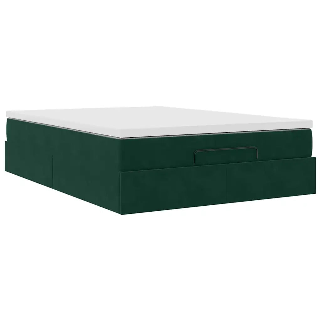 vidaXL Struttura Letto Pouf con Materasso 140x200 cm in Velluto