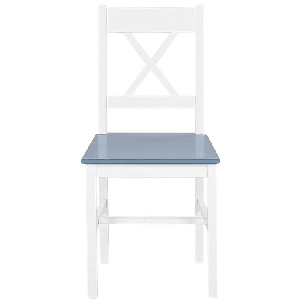 Set da pranzo in legno massello bianco con piano in legno chiaro a 4 posti 120 x 75 cm moderno scandinavo