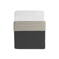 Trapuntino Double Face Singolo 100gr Tinta Unita in Microfibra Fumo/Grigio Chiaro