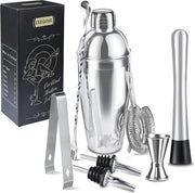 Set da Cocktail 8-delicato 750ML Kit da Shaker - 304 RVS Set da Bartender per Bar in Casa - Regalo Perfetto