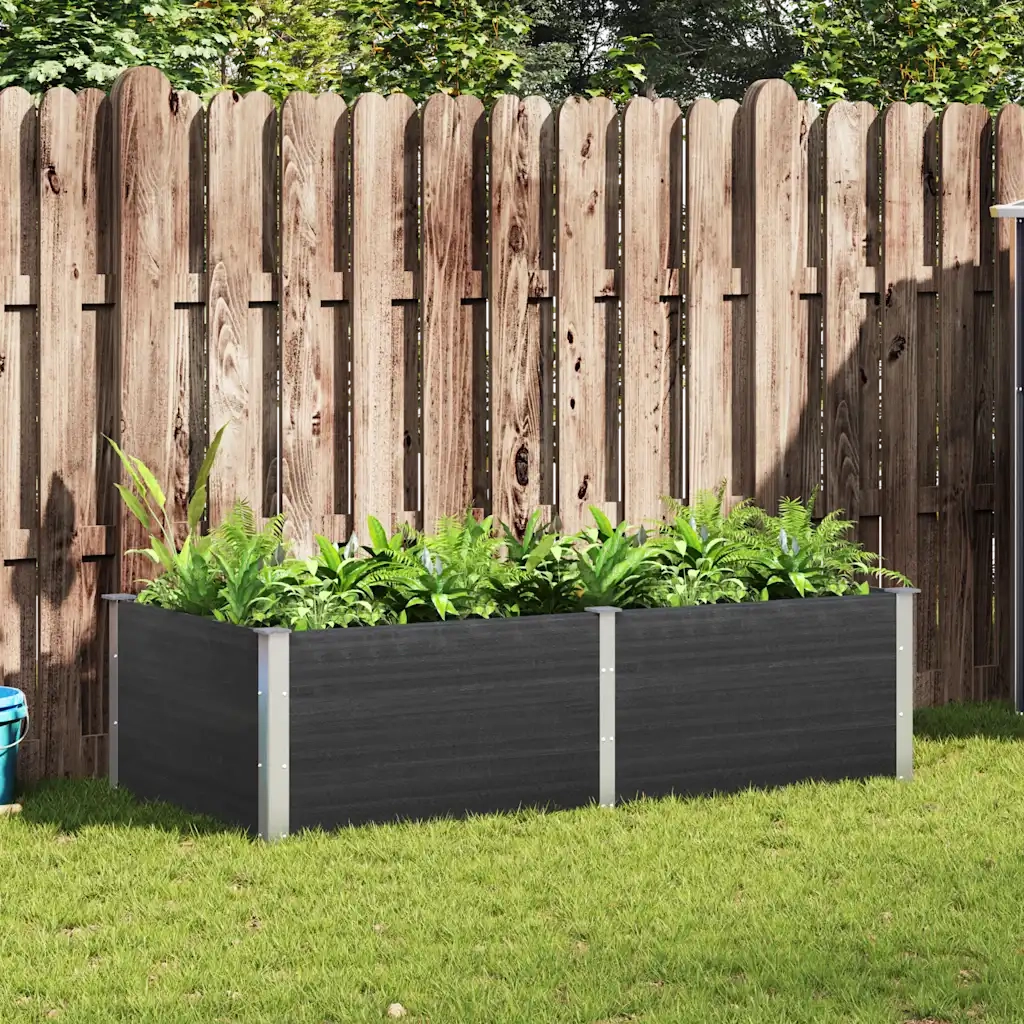 Fioriere | Cassetta per fiori | Letto Rialzato da Giardino 200x100x54 cm in WPC Grigio
