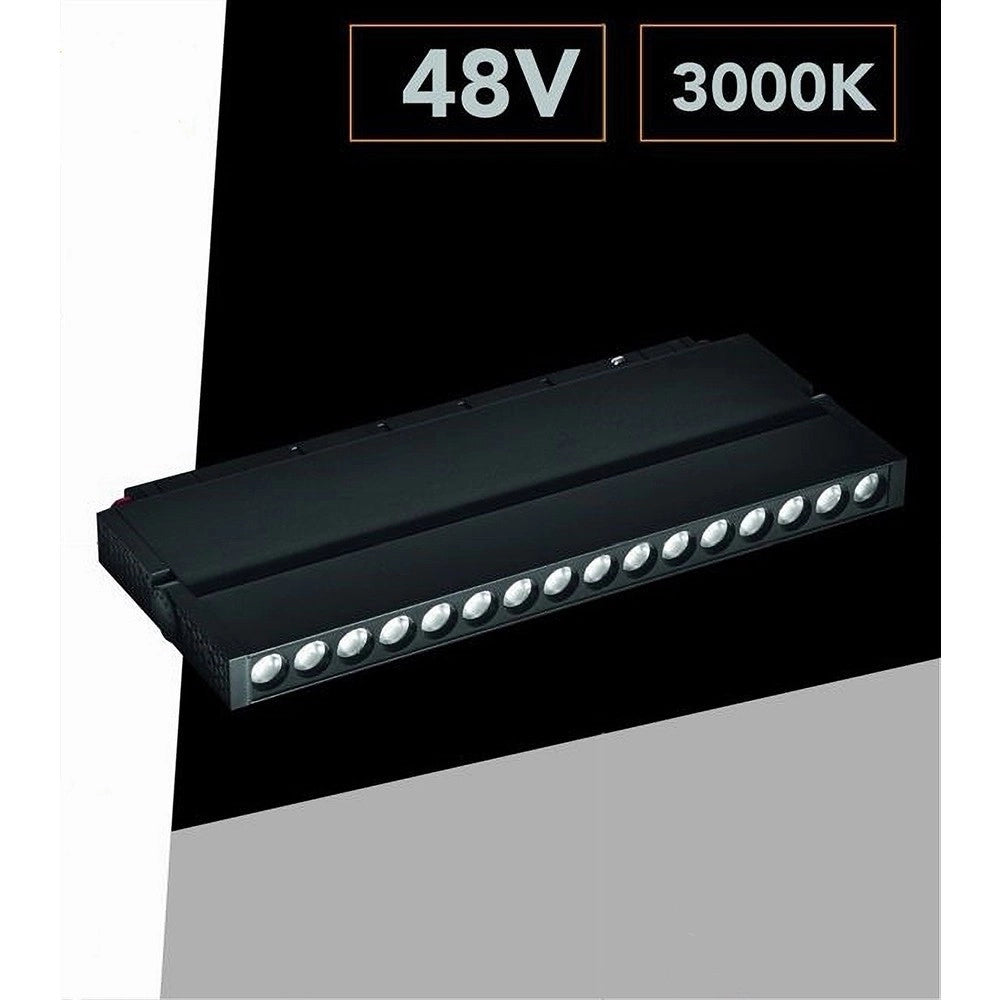Trade Shop - Faretto Led 24 W Magnetico Rettangolare Per Binario 48v Luce 3000k 4000k Fr-r300 -