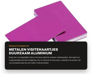 Visitecarte in Alluminio - 50 Unità - Lega Alluminio - Duraturo - Elegante - Non Tossico - Finitura di Alta Qualità