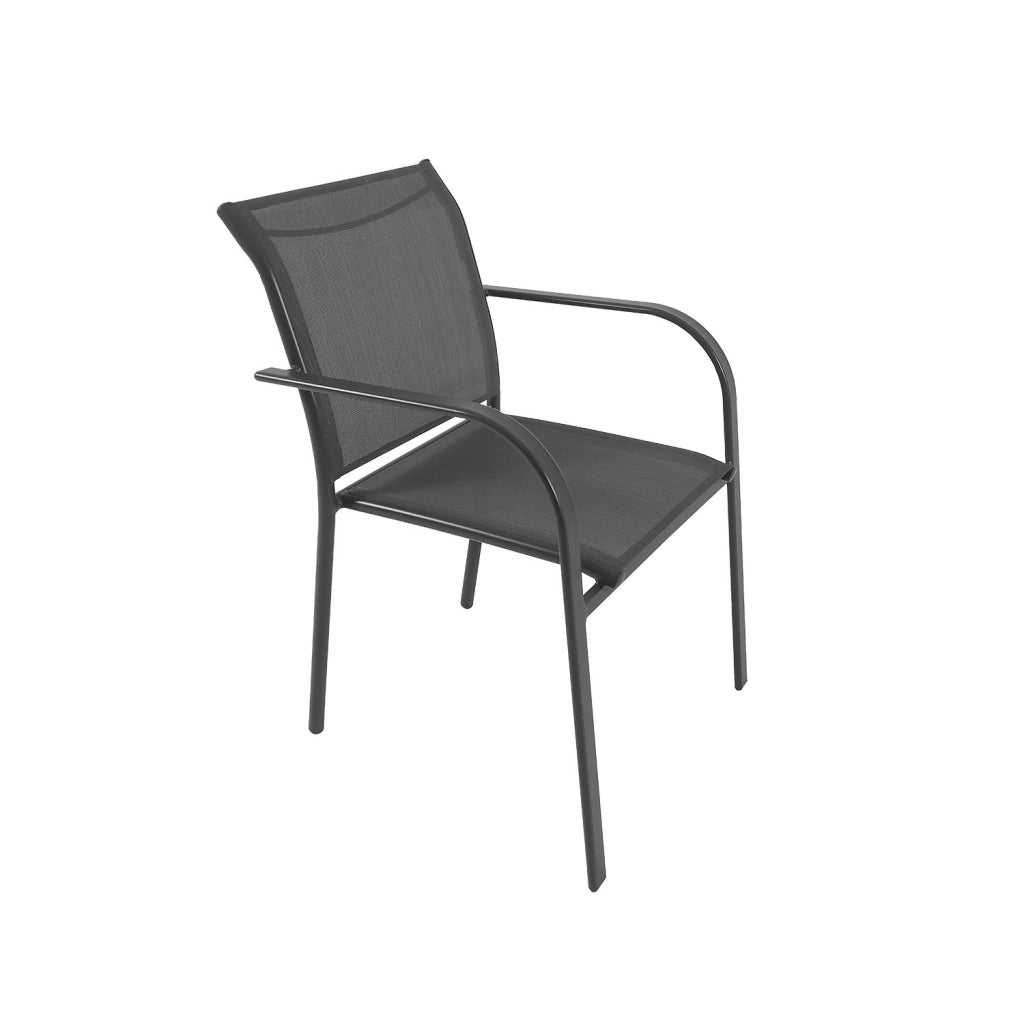 Set tavolo da giardino estensibile in alluminio con 8 sedie, antracite