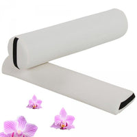 Kit massaggio professionale sgabello + cuscino mezzo cilindro + cuscino rullo bianco 08_0000469