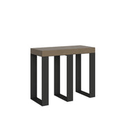Consolle Allungabile 90-196x40x77 cm Sintesi Small Tortora Telaio Antracite