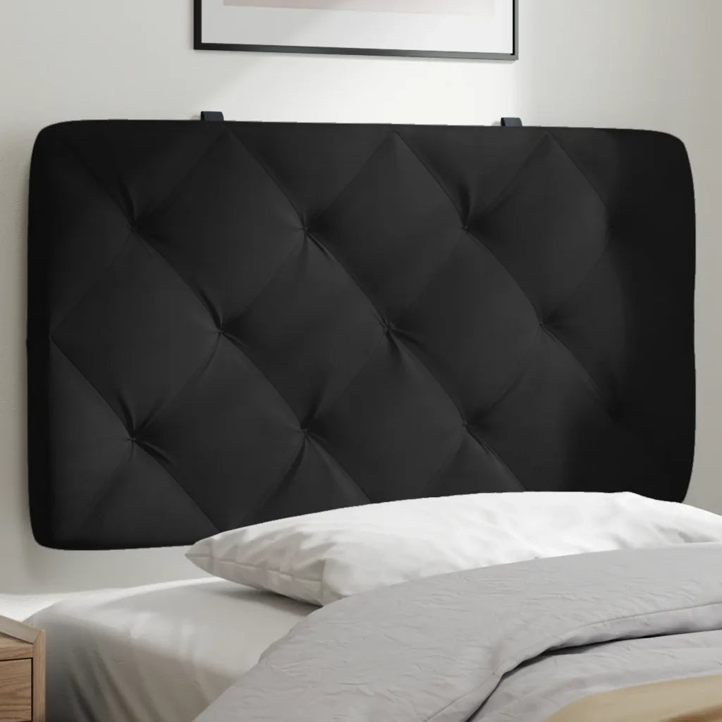 Cuscino Testiera Nero 80 cm in Velluto