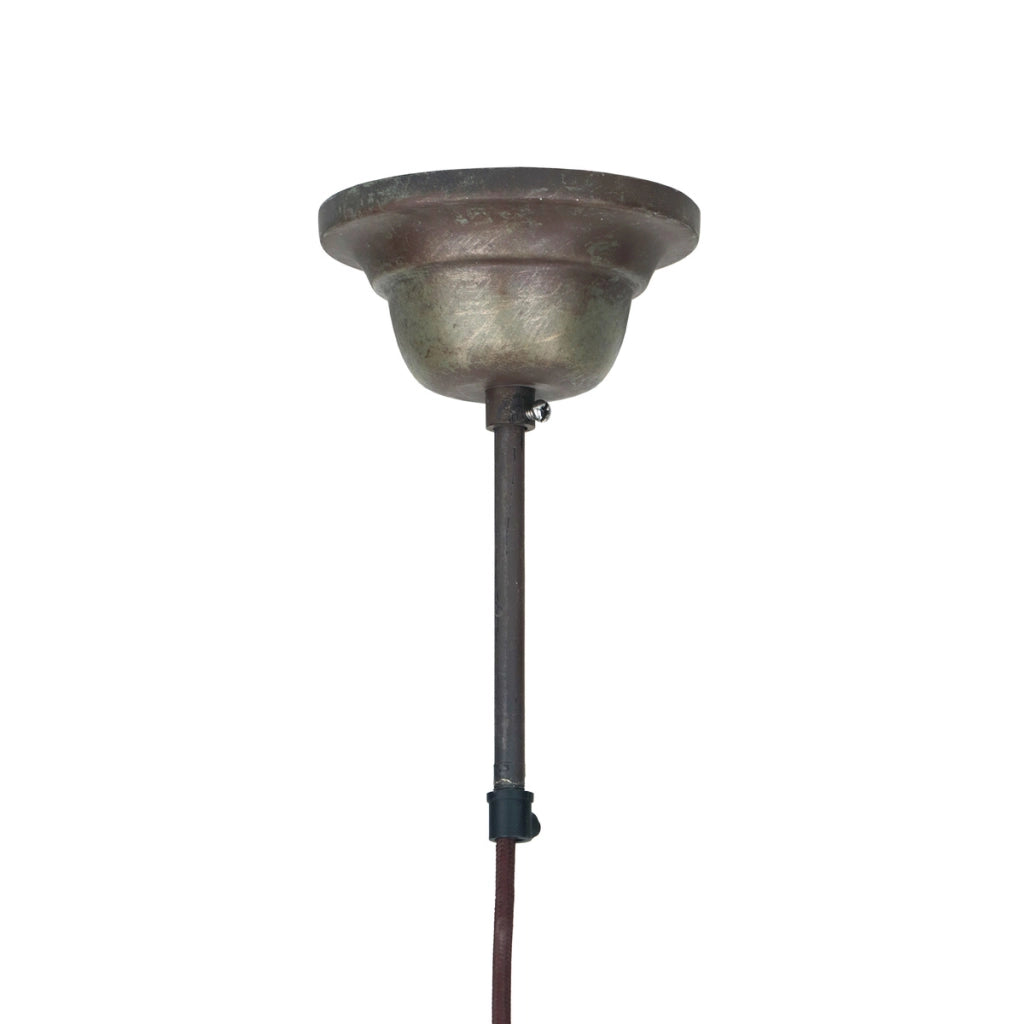 Lampada a sospensione Mican in ferro bronzo scuro
