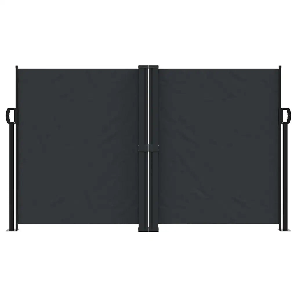 Tenda da Sole Laterale Retrattile-Tenda parasole per balcone per giardino Nera 140x600 cm 456082