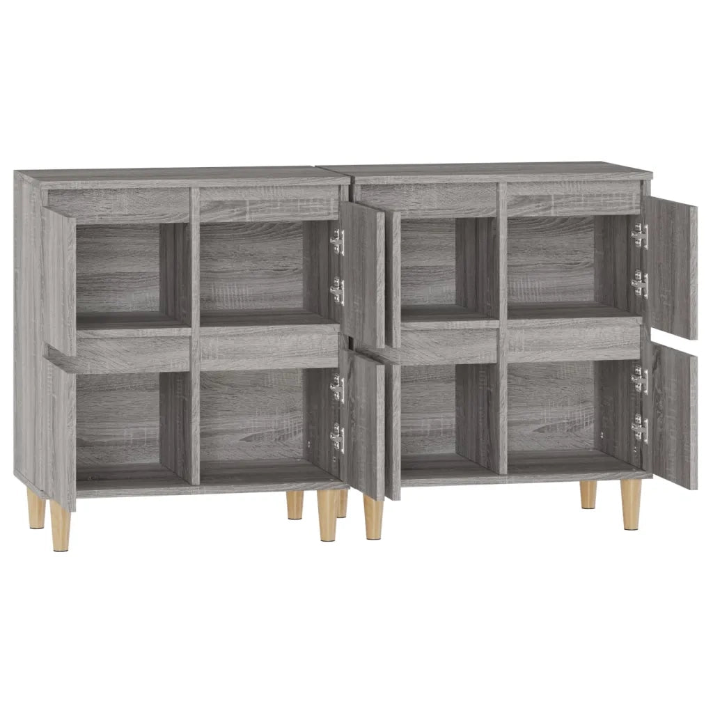 Credenze 2pz | Madia | Buffet da pranzo | Armadio da pranzo Grigio Sonoma 60x35x70 cm in Legno Multistrato