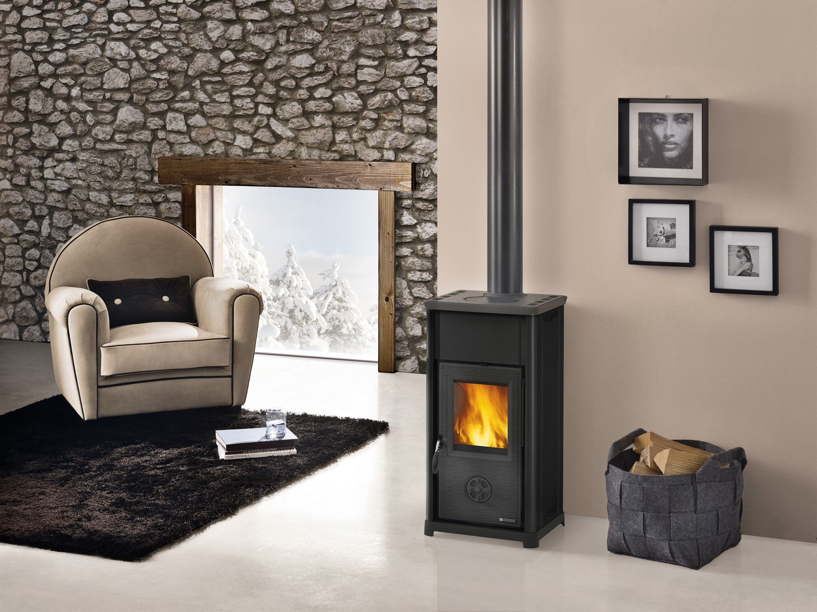 stufa a legna tea antracite cod:ferx.93155