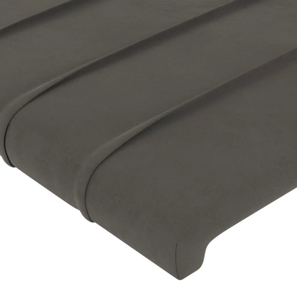 Testiera ad Orecchio Grigio Scuro 93x16x118/128 cm in Velluto 3119757