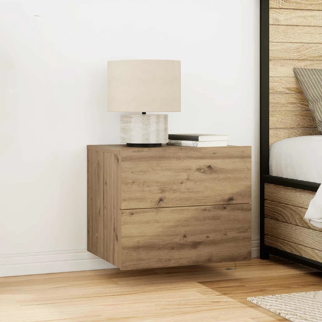 Armadio da Notte 2 pcs Rovere artigianale 50 x 39 x 41 cm 863075