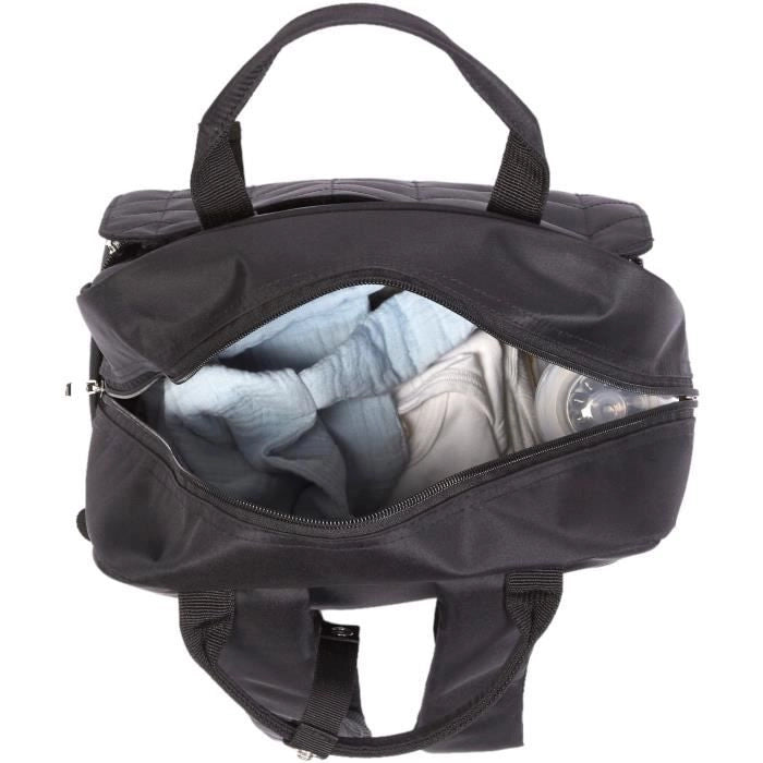 Borsa fasciatoio - TINEO - Forma a zaino - Trapuntata - Nera
