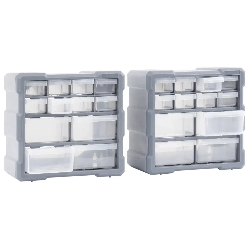 Mobili Contenitori con 12 Cassetti 2 pz 26,5x16x26 cm cod mxl 13625