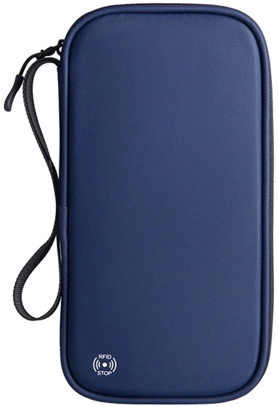 Portafoglio RFID anti-furto - Portafoglio multifunzionale - Tas per documenti - Sacchetto di tessuto in oxford - Peso ridotto 230g - Sicuro contro scansione non autorizzata - Portafoglio di viaggio