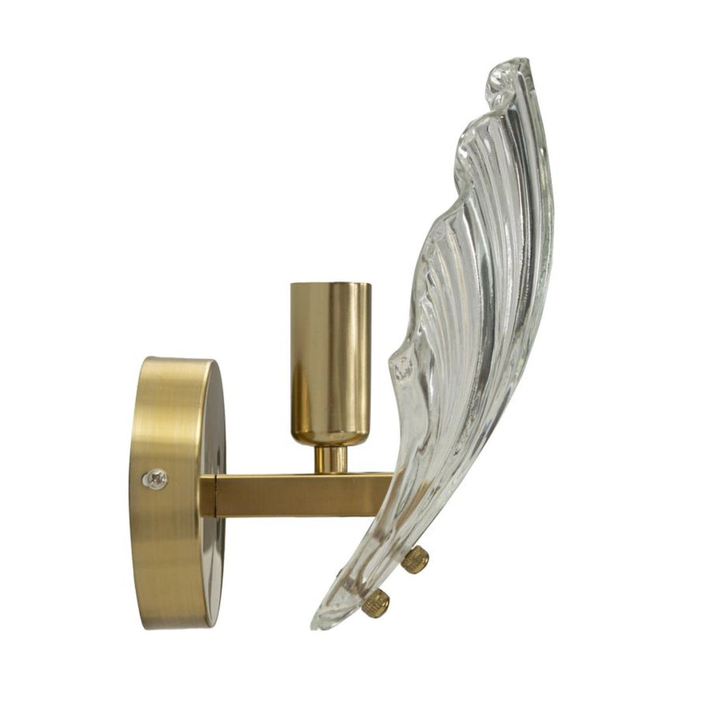 Lampada a Parete Conchiglia, Oro, Metallo, 20x14x22 cm