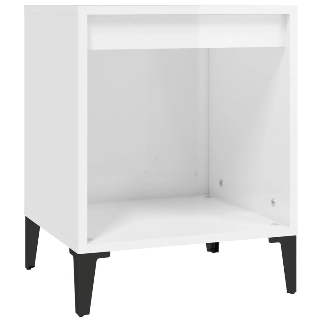 Comodino Bianco Lucido 40x35x50 cm cod mxl 29947
