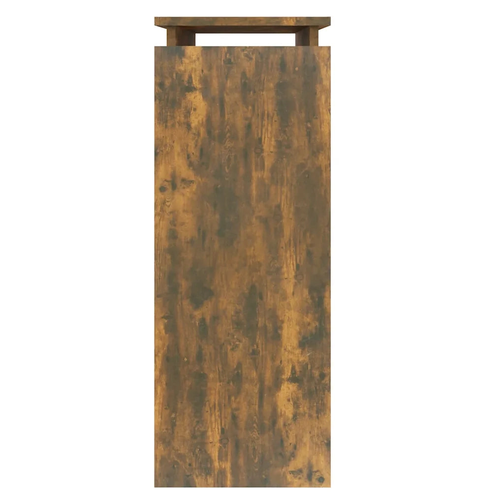 Tavolino Consolle Rovere Fumo 80x30x80 cm in Legno Multistrato 815216