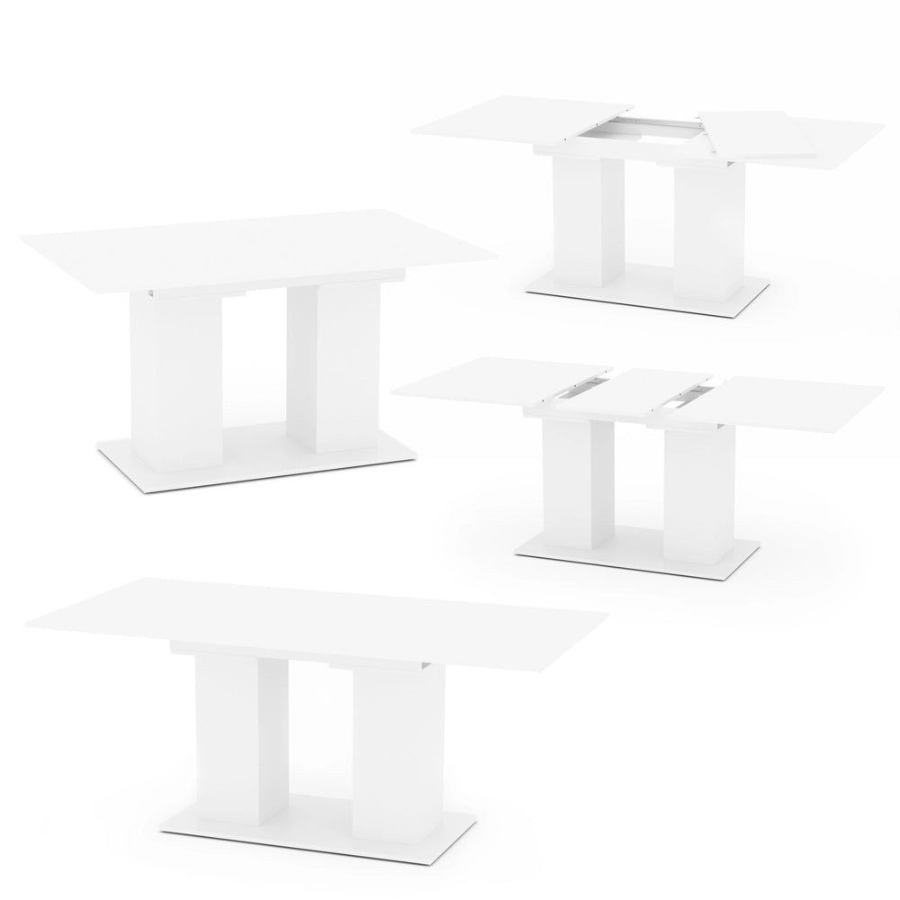 Vicco Tavolo da pranzo allungabile Bianco 90 x 140 cm