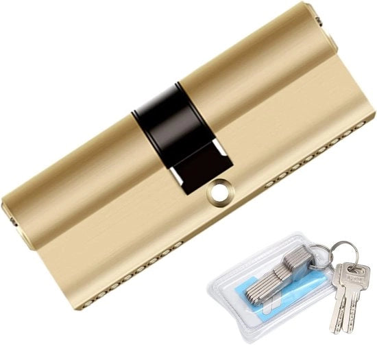 Cilindro a doppia vite con profilo cilindrico 45/45 con 8 chiavi, adatto a tutte le porte, chiusura a sicurezza