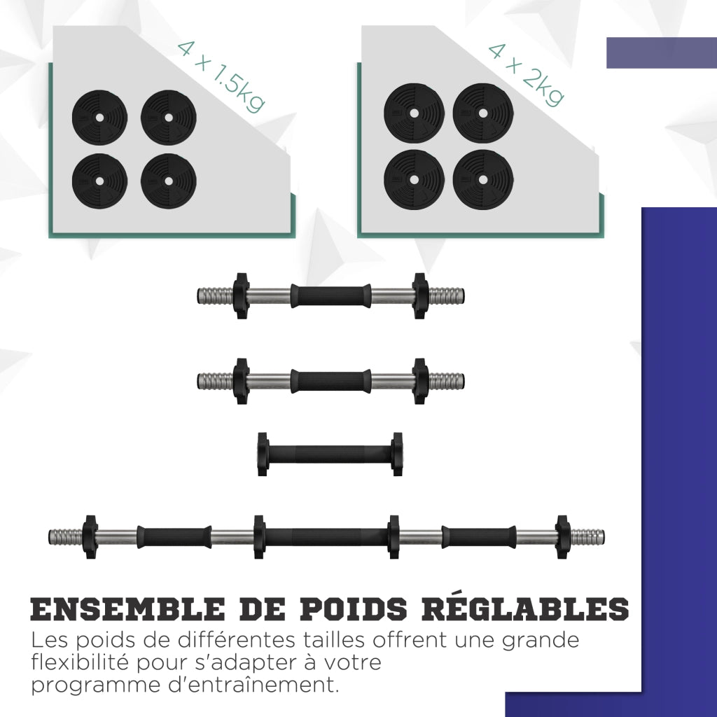 Manubri Regolabili 2 in 1 ¨C zephmum ¨C 15KG con Barre
