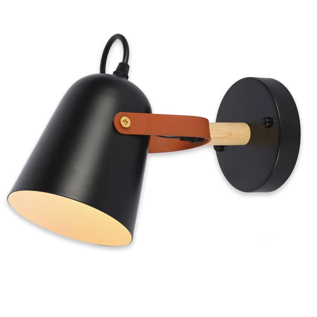 LÚZETE - LAMPADA DA PARETE NERO/MARRONE EGIL