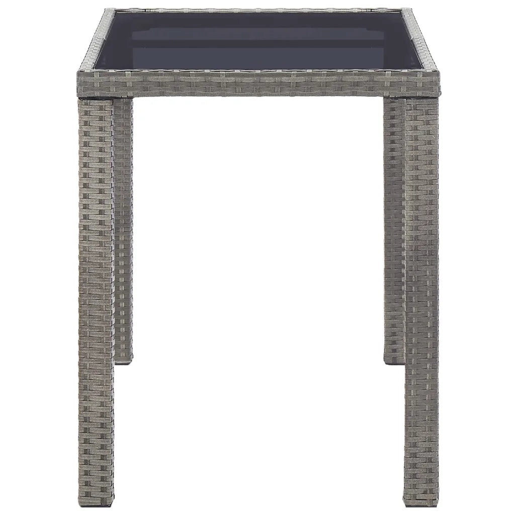 Tavolo da Giardino Antracite 123x60x74 cm in Polyrattan cod mxl 61187