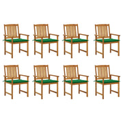 Sedie da Giardino con Cuscini 8 pz in Legno Massello di Acacia cod mxl 6878