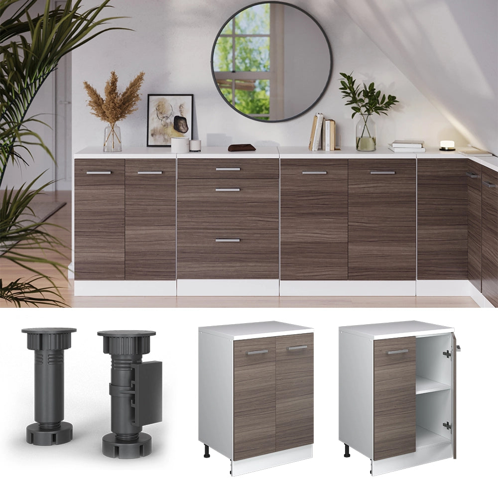 Mobile per mansarda Rion Grigio nobile/Bianco 60 x 83.8 cm senza inclinazione con 2 ante Vicco