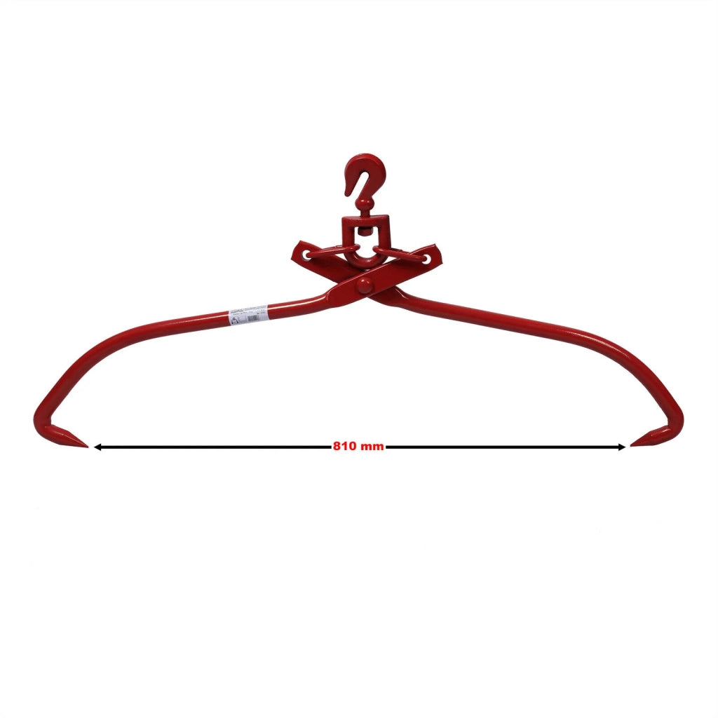 Pinza forestale pinza a slittamento pinza per legna 63,5 cm 700 kg gancio di sollevamento 16_0002320