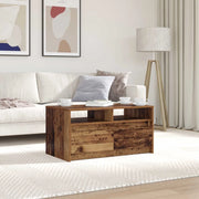 Tavolino da salotto con cassetto Legno vecchio 90 x 50 x 45 cm