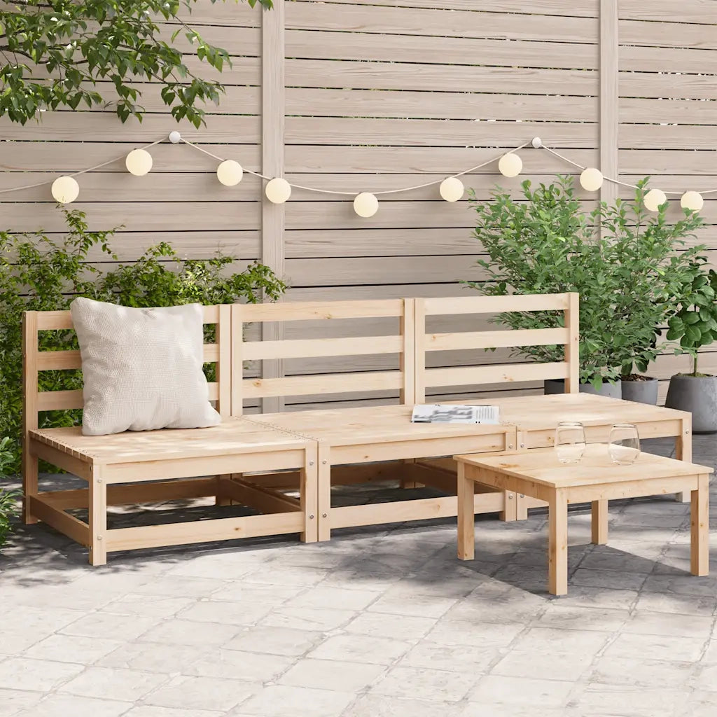Divani da Giardino Senza Braccioli 3pz 70x70x67cm Massello Pinocod mxl 134297