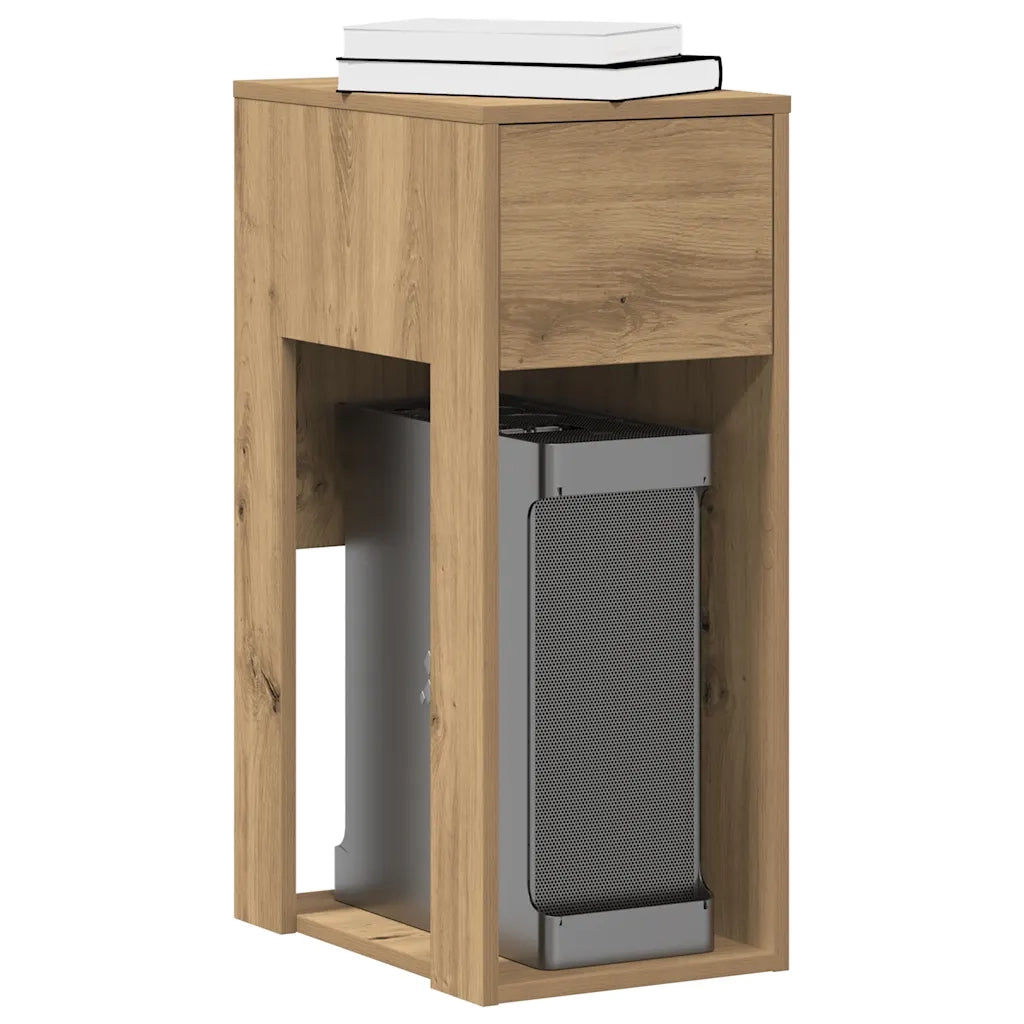 Supporto per Computer a Torre con Cassetto Rovere 30x44x74 cm CFW2439482