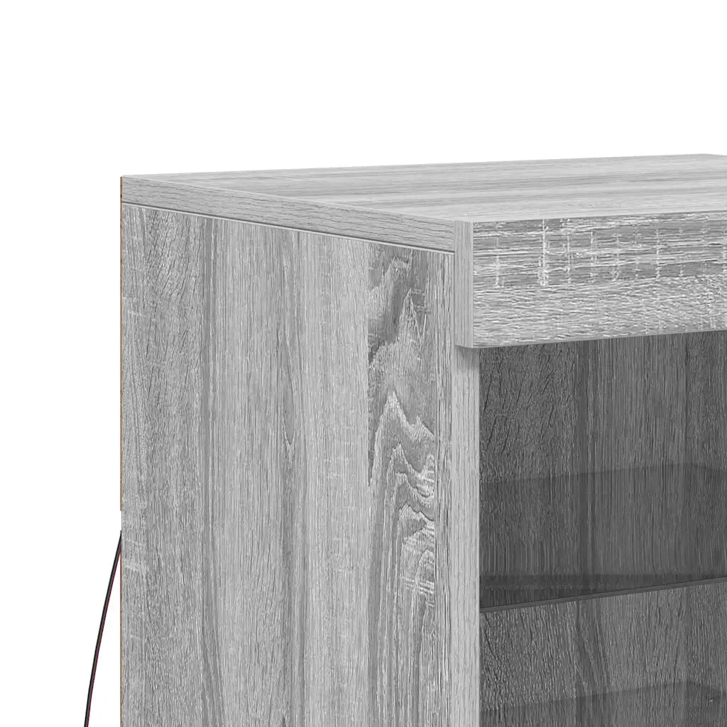 Credenza con Luci LED Grigio Sonoma 41x37x67 cm 836726