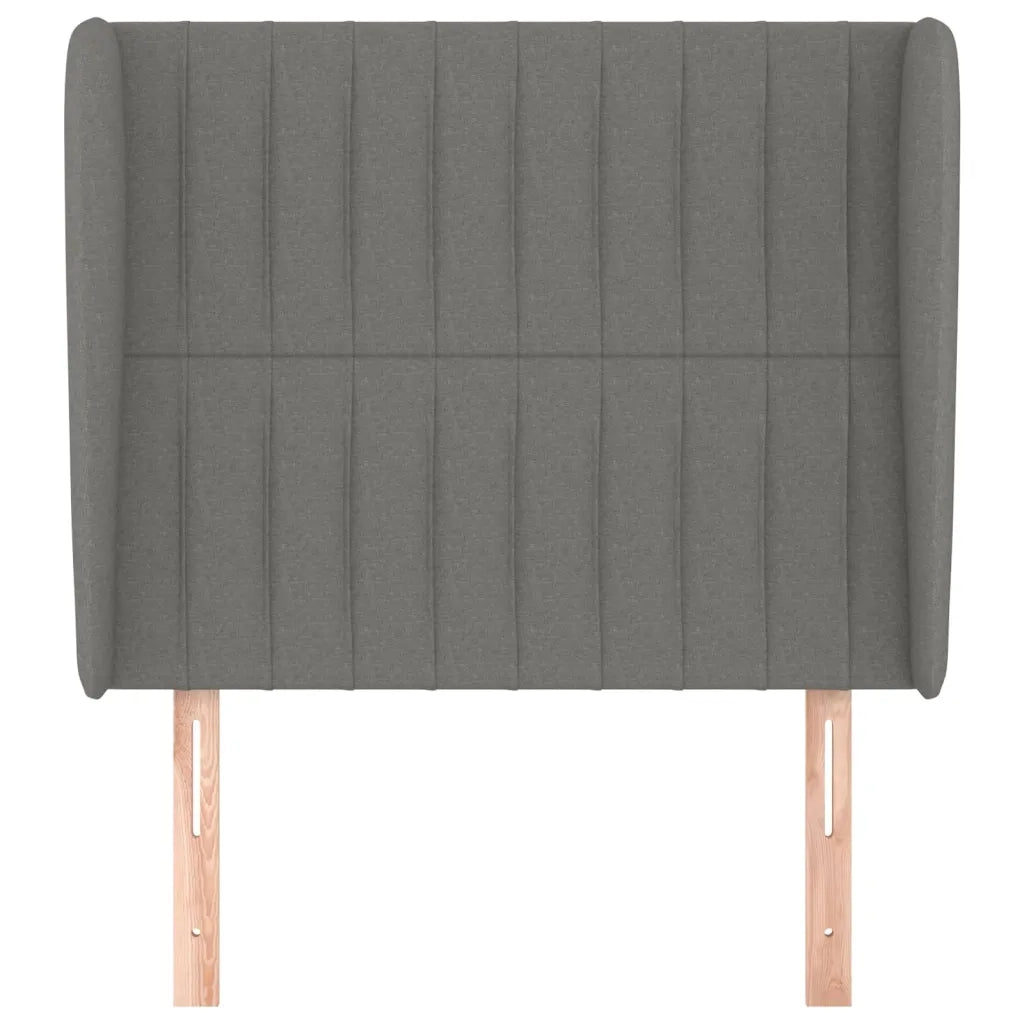 Testiera | Testata ad Orecchio Grigio Scuro 93x23x118/128 cm in Tessuto